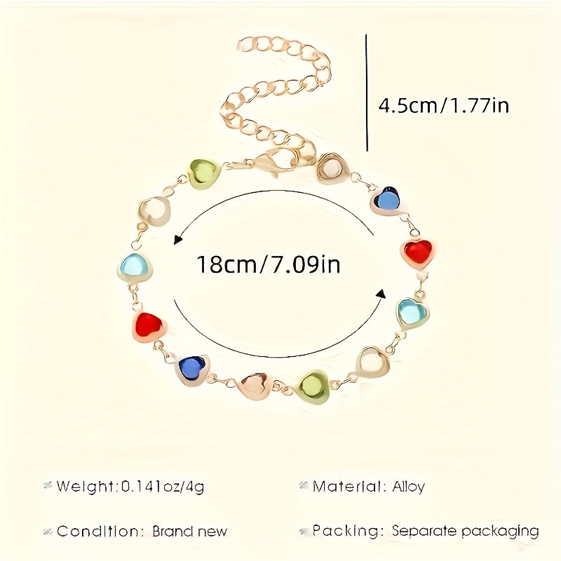 Pulsera de oro con forma de corazón