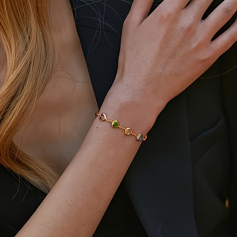 Pulsera de oro con forma de corazón