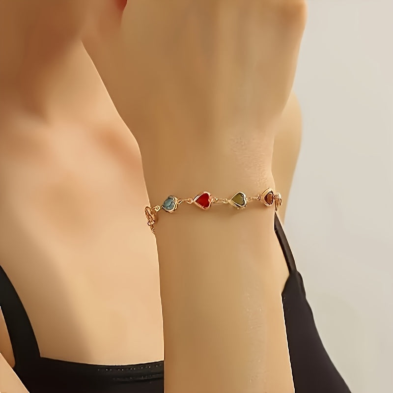 Pulsera de oro con forma de corazón