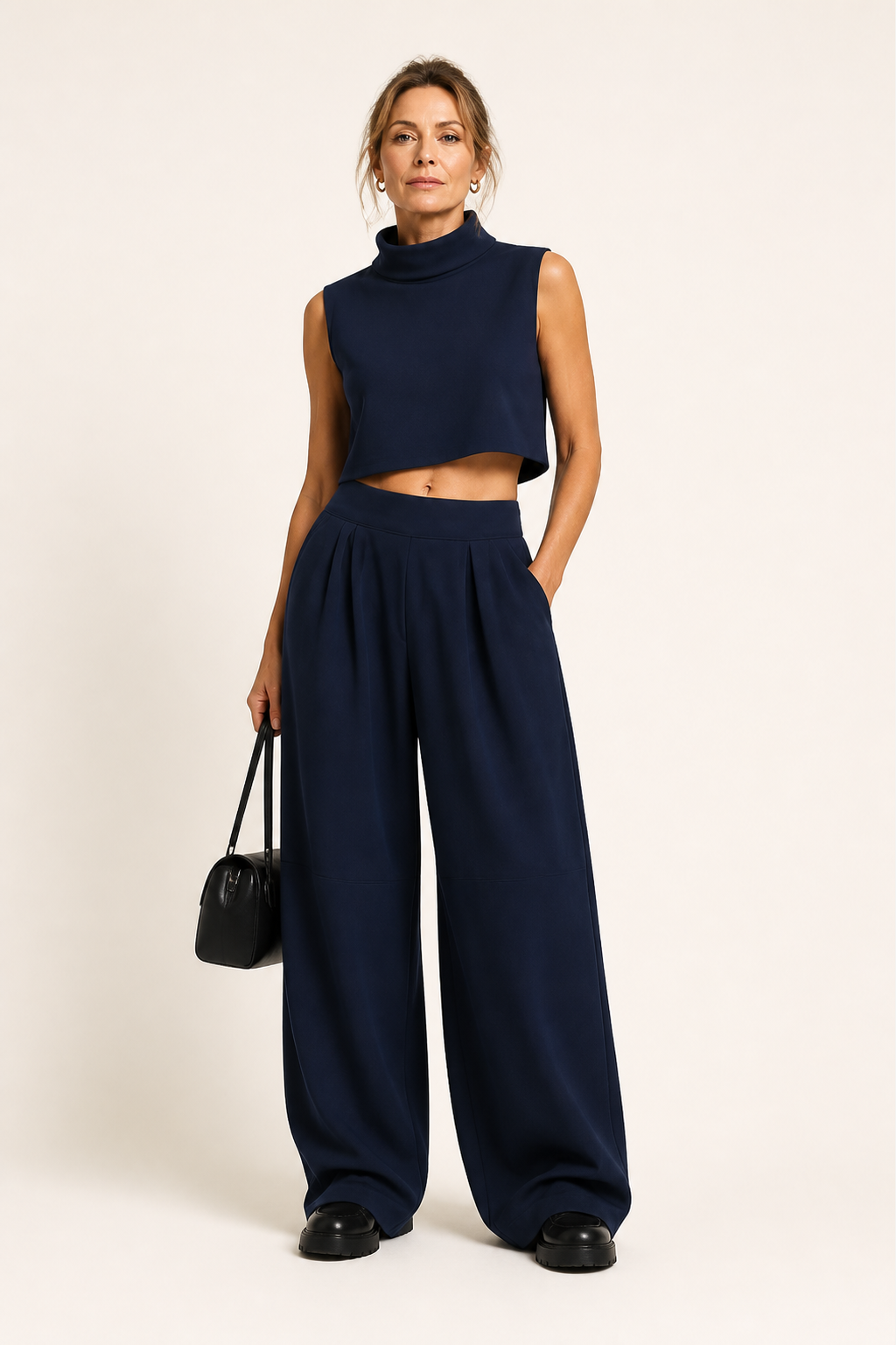 Conjunto Avianna de Top Corto y Pantalones