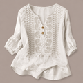 Blusa de Algodón y Lino Adelina