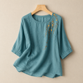 Blusa de Algodón y Lino Adeline