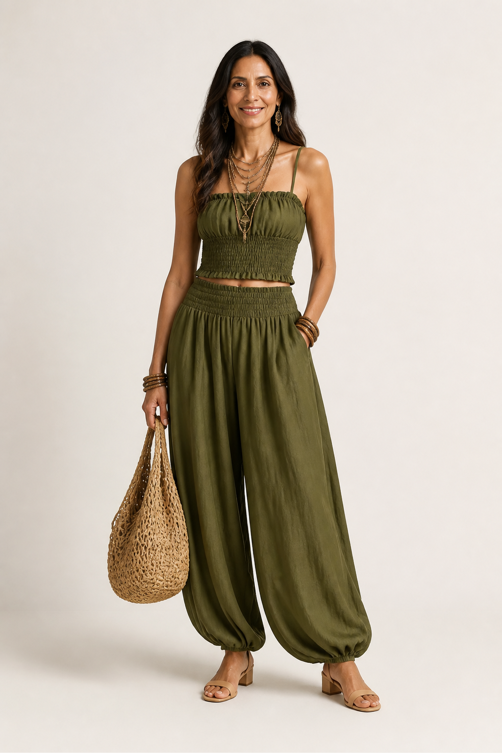 Conjunto Harlow de Pantalones de Pierna Ancha