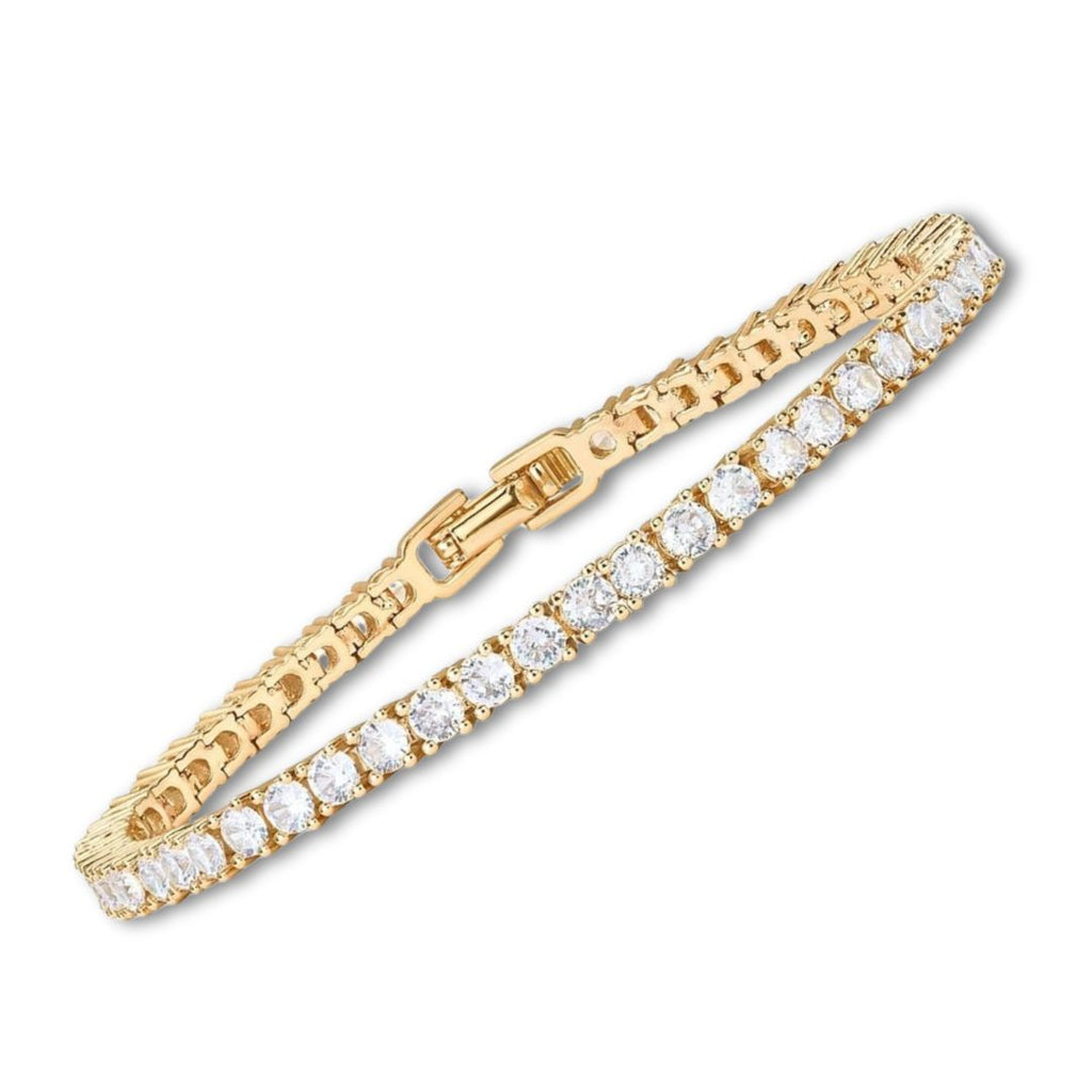 Pulsera de tenis de oro con moissanita