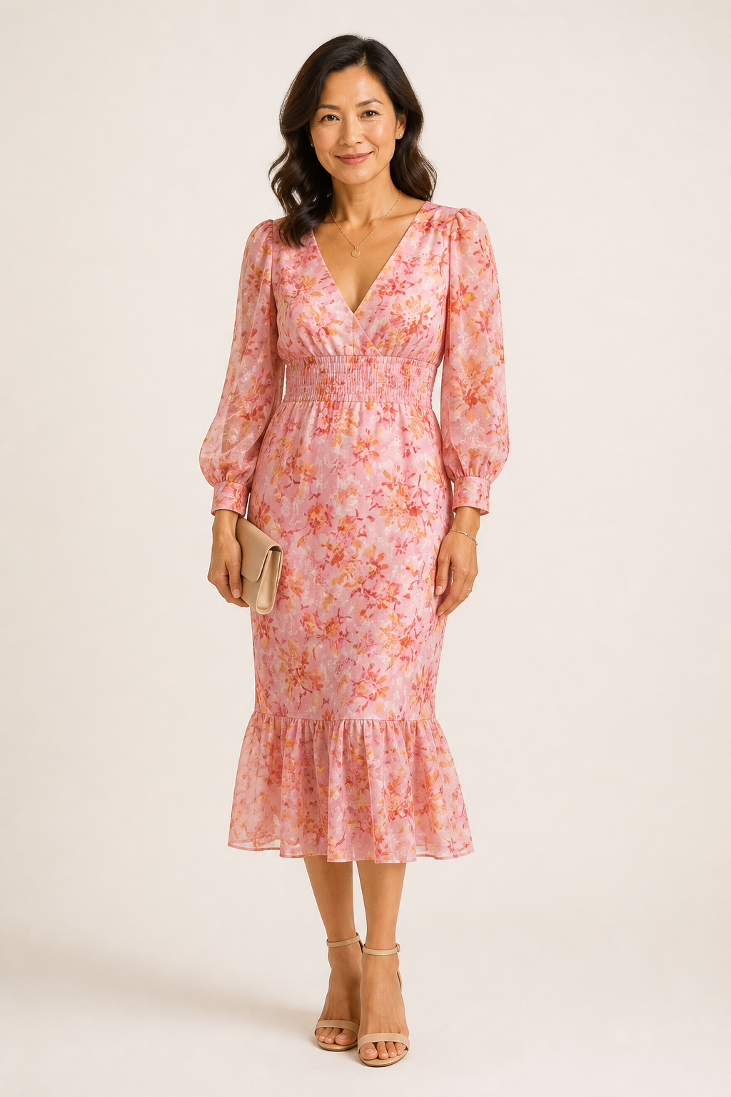 Vestido midi Miley con estampado floral