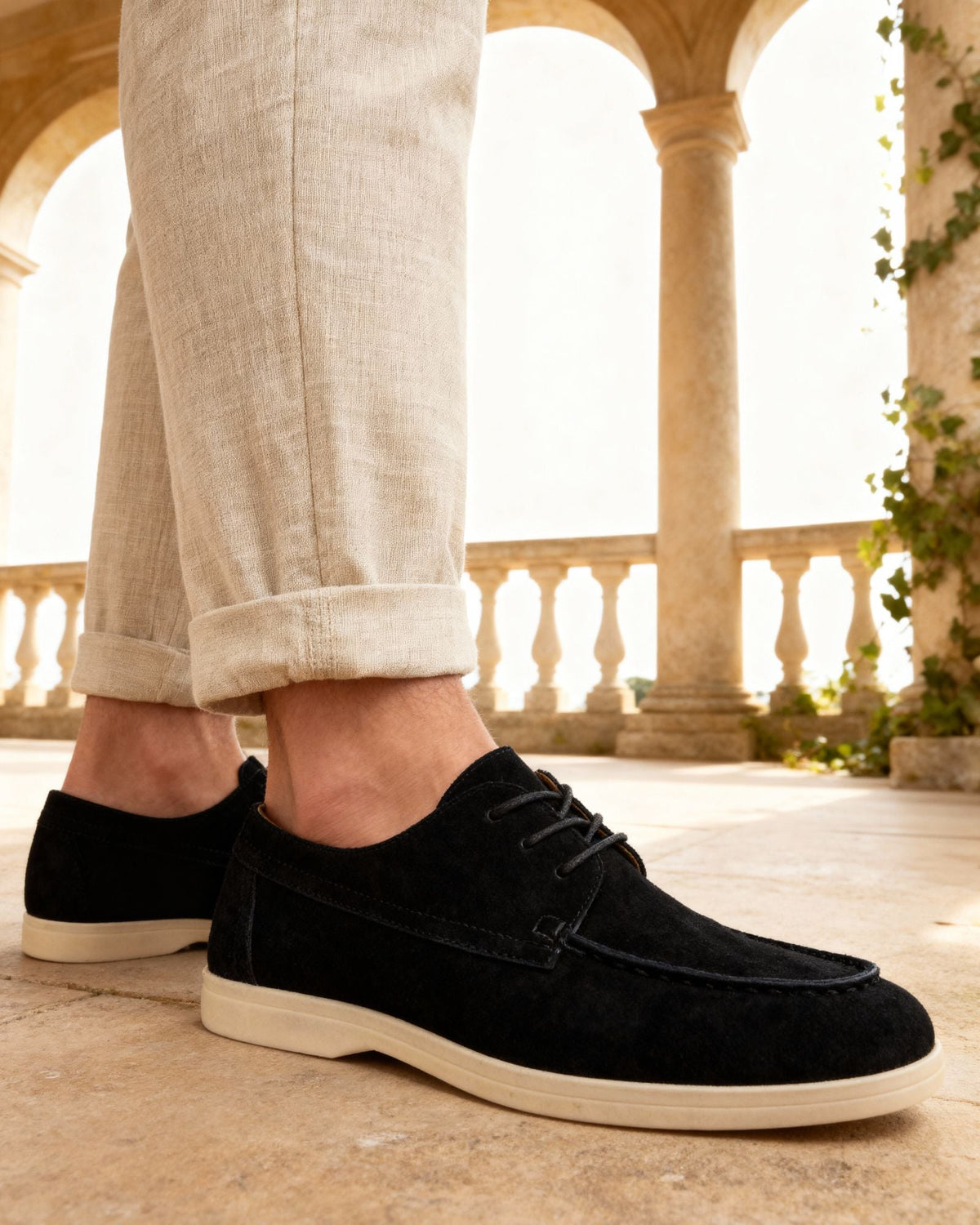ZAPATOS DE CORDONES DE ANTE