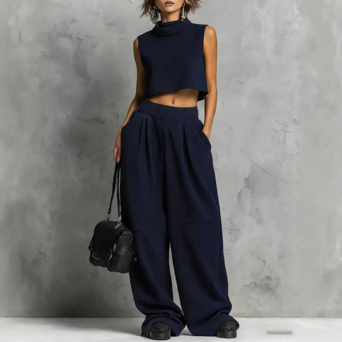 Conjunto Avianna de Top Corto y Pantalones
