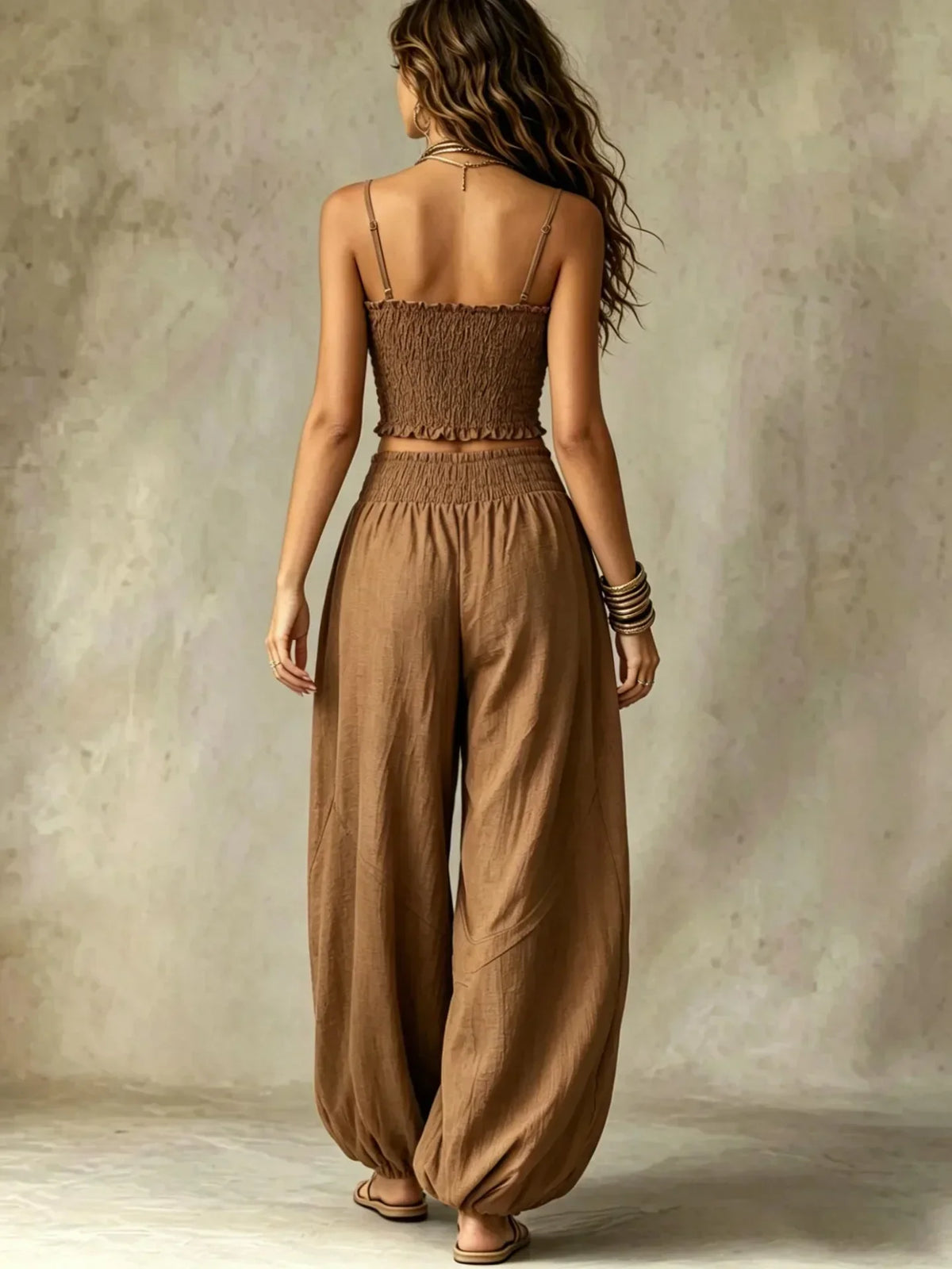 Conjunto Harlow de Pantalones de Pierna Ancha
