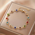 Pulsera de oro con forma de corazón