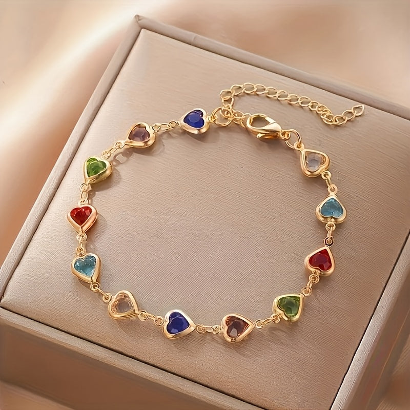 Pulsera de oro con forma de corazón