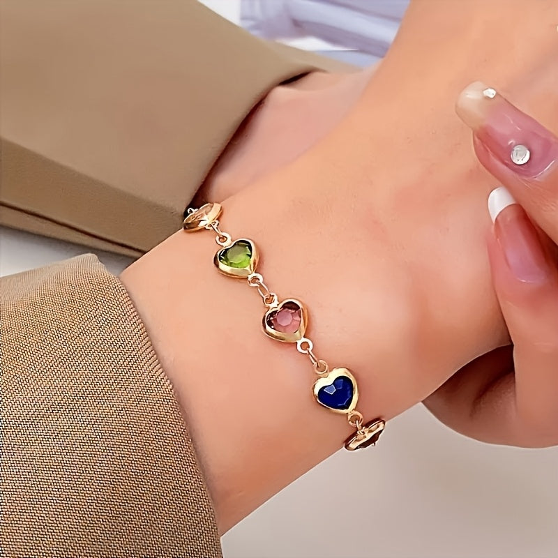 Pulsera de oro con forma de corazón