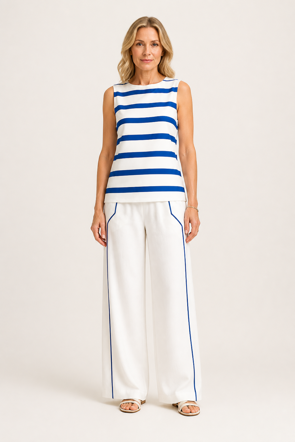Conjunto Casual de Pantalones de Pierna Ancha