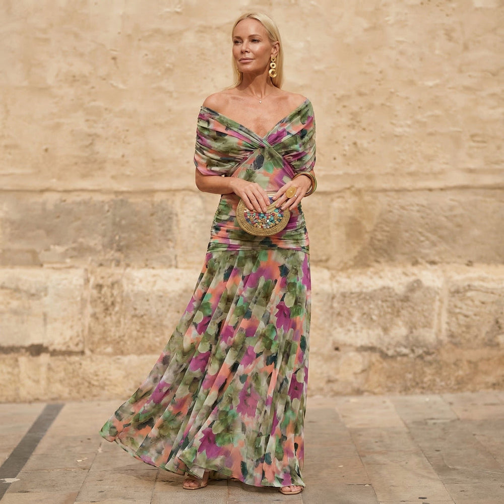 Vestido floral elegante Cristy