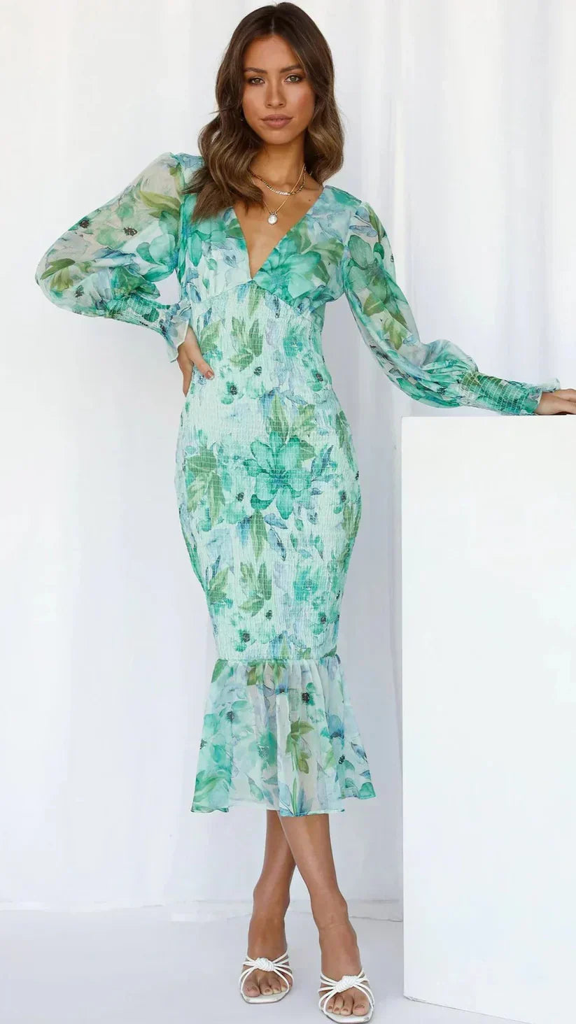 Vestido midi Miley con estampado floral