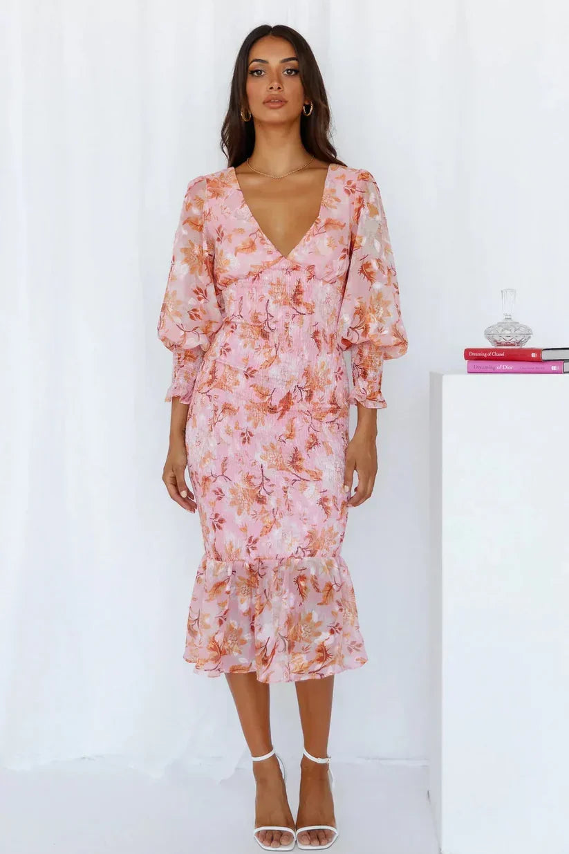 Vestido midi Miley con estampado floral