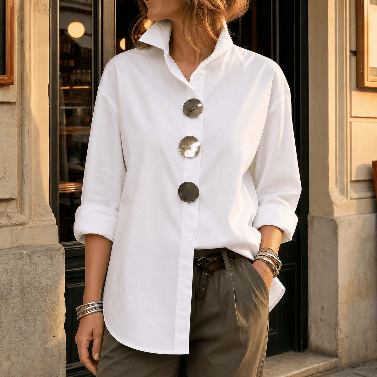 Peggy | Blusa Statement con Botones